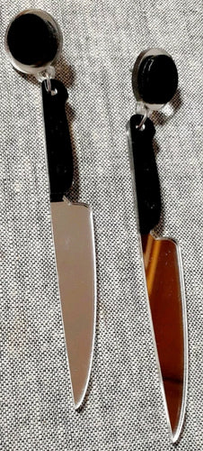 Mirrored acrylic Knife Pop art style Earrings Kargo Fresh