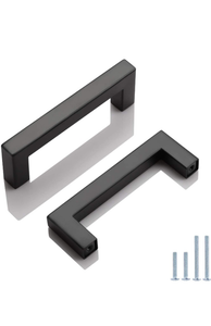 Modern Matte Black Cabinet Pulls 10 pcs Kargo Fresh