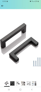 Modern Matte Black Cabinet Pulls 10 pcs Kargo Fresh