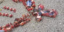 Load image into Gallery viewer, Multi Strand Blown Glass Cross Bead  Necklace Set Kargo Fresh
