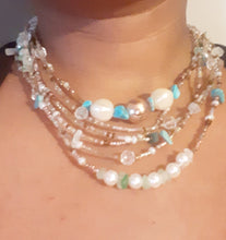 Load image into Gallery viewer, Multi Strand  Turquoise and Bead  Necklace Set Kargo Fresh
