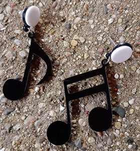 Music Note Asymmetrical Acrylic Earrings Kargo Fresh