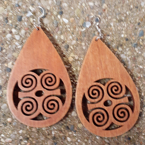 Natural Adinkra Symbol Earrings Kargo Fresh