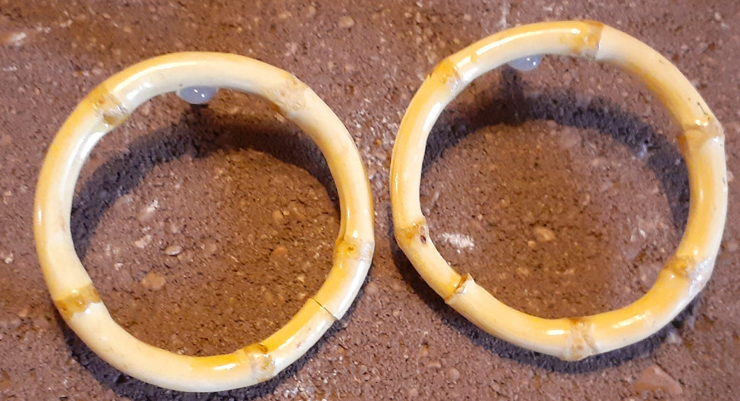 Natural Bamboo Hoop Earrings Kargo Fresh