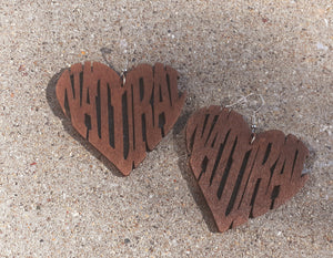 Natural Heart  Statement Earrings Kargo Fresh