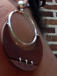 Natural Wood Accordion Hoop Earrings Kargo Fresh