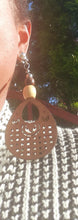 Load image into Gallery viewer, Natural Wood Boho Clip On Earrings Kargo Fresh
