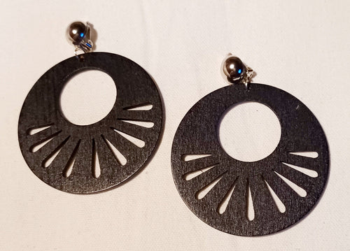 Natural Wood Clip On Earrings Kargo Fresh