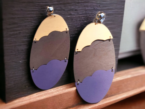 Natural Wood Clip On Earrings Kargo Fresh