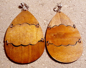 Natural Wooden Clip On Earrings Kargo Fresh