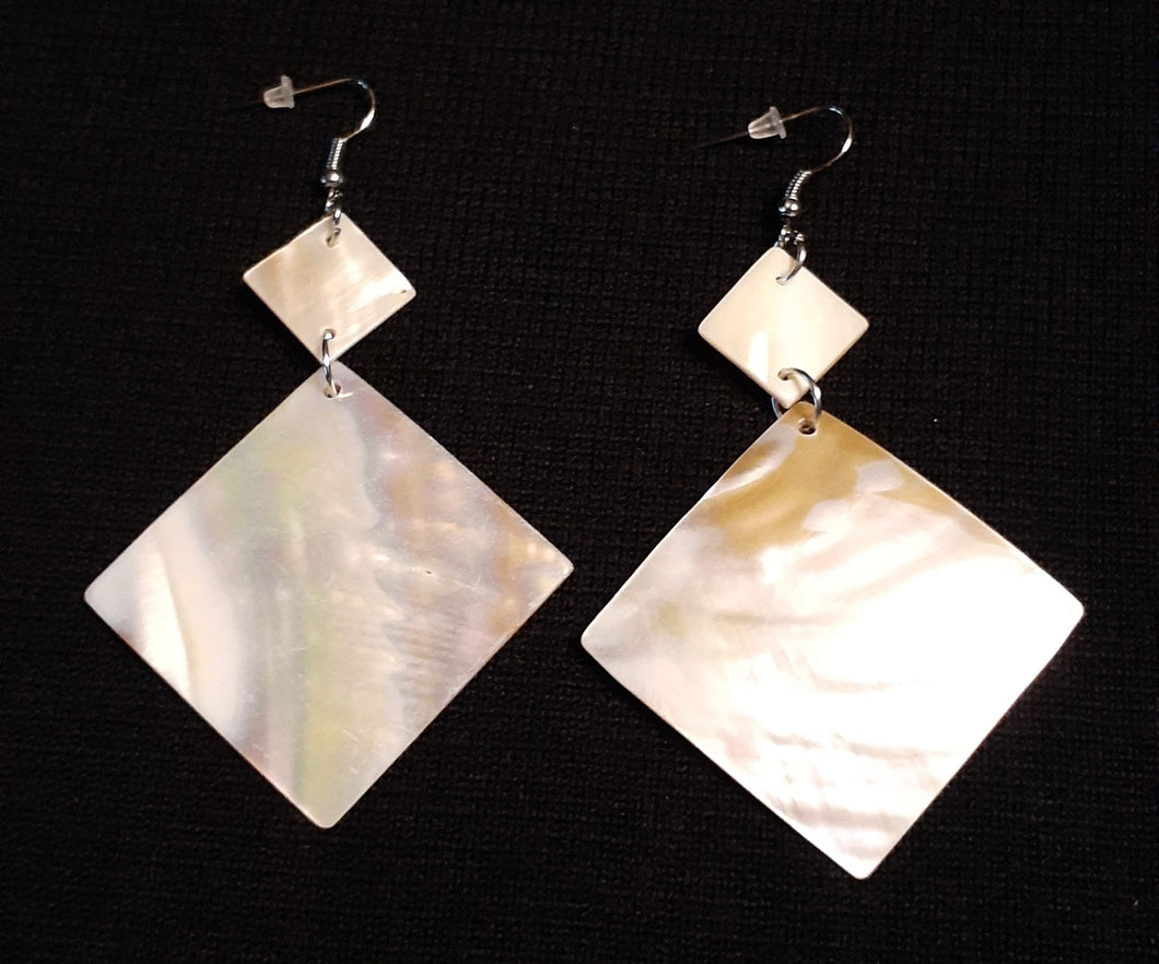 Natural abalone shell dangle Earrings Kargo Fresh