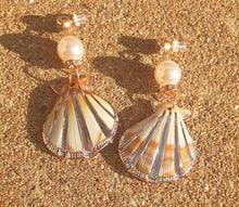 Load image into Gallery viewer, Natural abalone shell dangle Earrings Kargo Fresh
