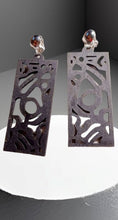 Load image into Gallery viewer, Natural wood Abstract Design Clip On Earrings Kargo Fresh
