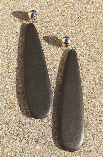 Natural wood Clip On Earrings Kargo Fresh