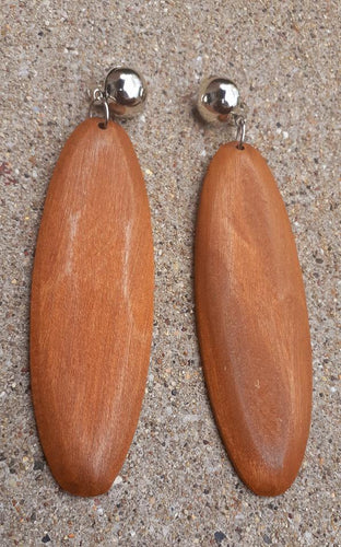 Natural wood Clip On Earrings Kargo Fresh