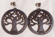 Load image into Gallery viewer, Natural wood Tree of Life Clip On Earrings Kargo Fresh
