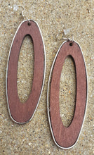 Load image into Gallery viewer, Natural wood and Metal Earrings Kargo Fresh
