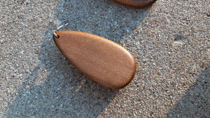 Natural wood with Cowrie Shells Dangle Earrings Kargo Fresh