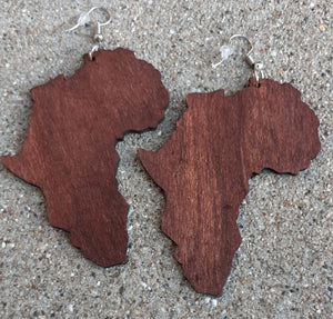 Natural wooden Africa Earrings Kargo Fresh