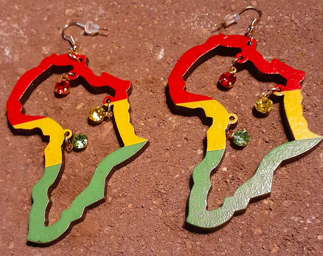 Natural wooden RGY Africa Earrings Kargo Fresh