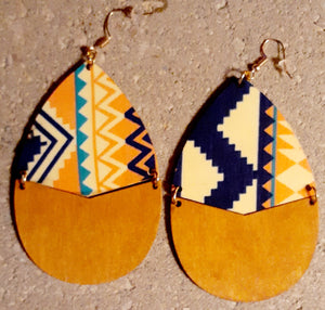 Navajo Print Wooden Earrings Kargo Fresh