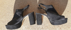 Navy Blue Faux Suede Platforms  Size 8 Kargo Fresh