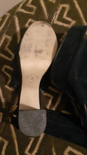 Load image into Gallery viewer, Navy Blue Faux Suede Platforms  Size 8 Kargo Fresh
