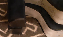 Load image into Gallery viewer, Navy Blue Faux Suede Platforms  Size 8 Kargo Fresh

