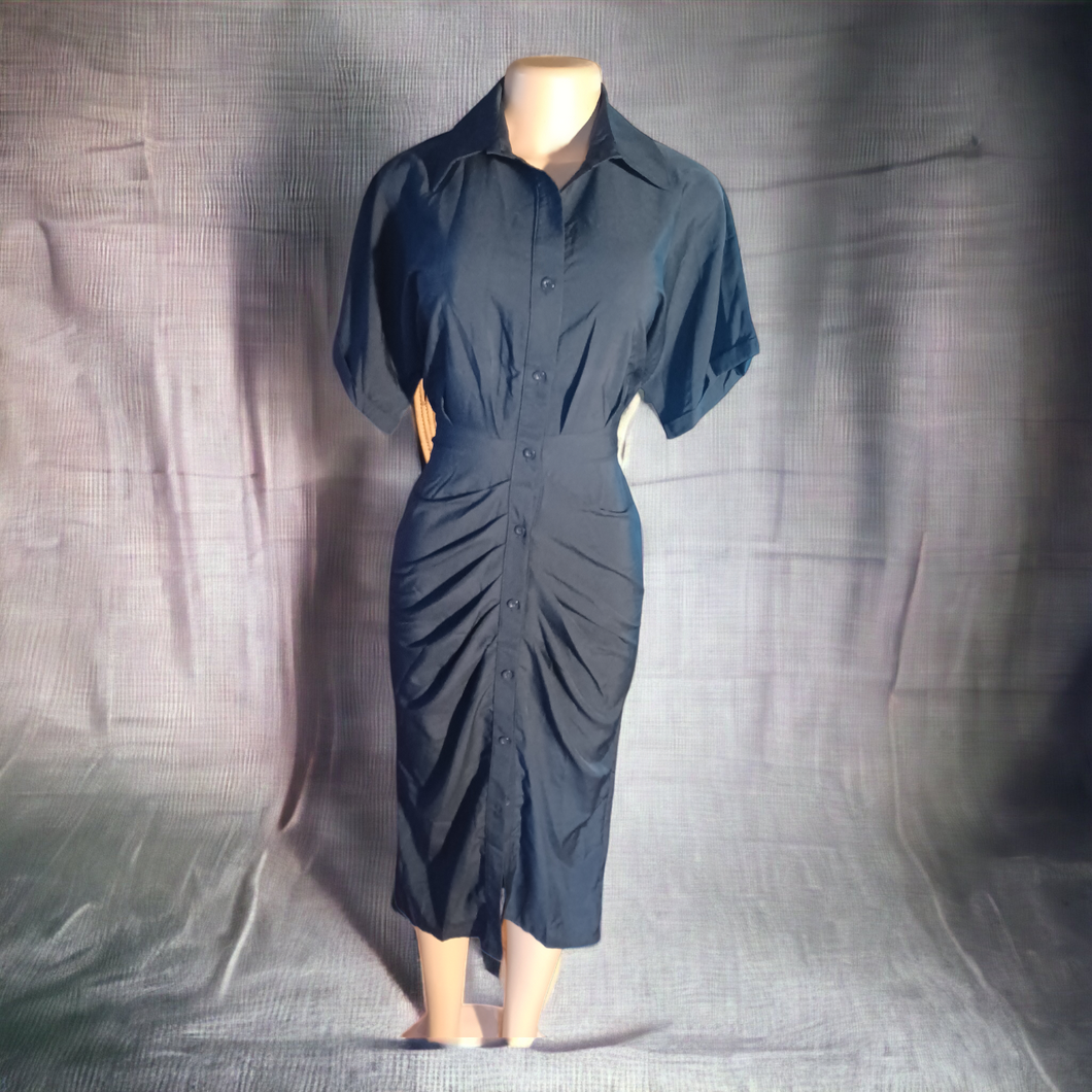 Navy stretch shirt dress Small Kargo Fresh