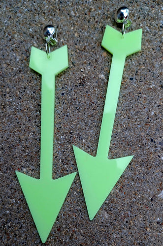 Neon acrylic Arrow clip on earrings Kargo Fresh