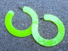 Load image into Gallery viewer, Neon acrylic pop art hoop Earrings Kargo Fresh

