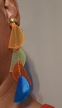 Load image into Gallery viewer, Neon pop art clip on dangle earrings Kargo Fresh
