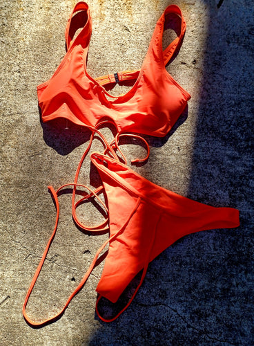 Orange High Waist Bikini Size XL Kargo Fresh