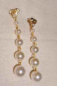 Pearl Dangle Earrings 3 in Kargo Fresh