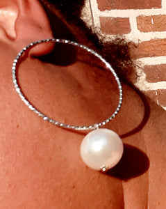 Pearl Hoop Earrings Kargo Fresh