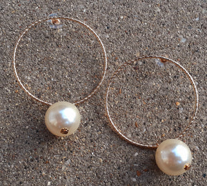 Pearl Hoop Earrings Kargo Fresh