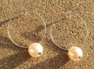 Pearl Hoop Earrings Kargo Fresh