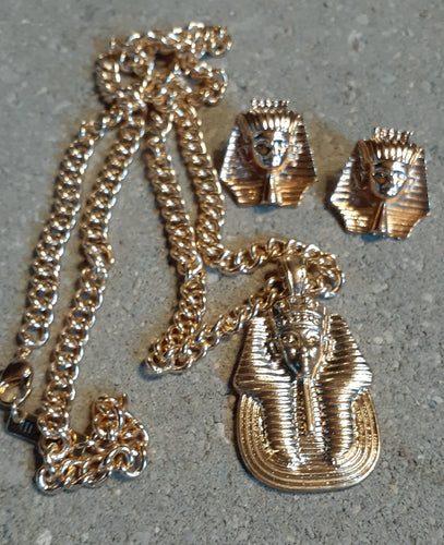 Pharoah Chunky Necklace and Earrings Set Kargo Fresh