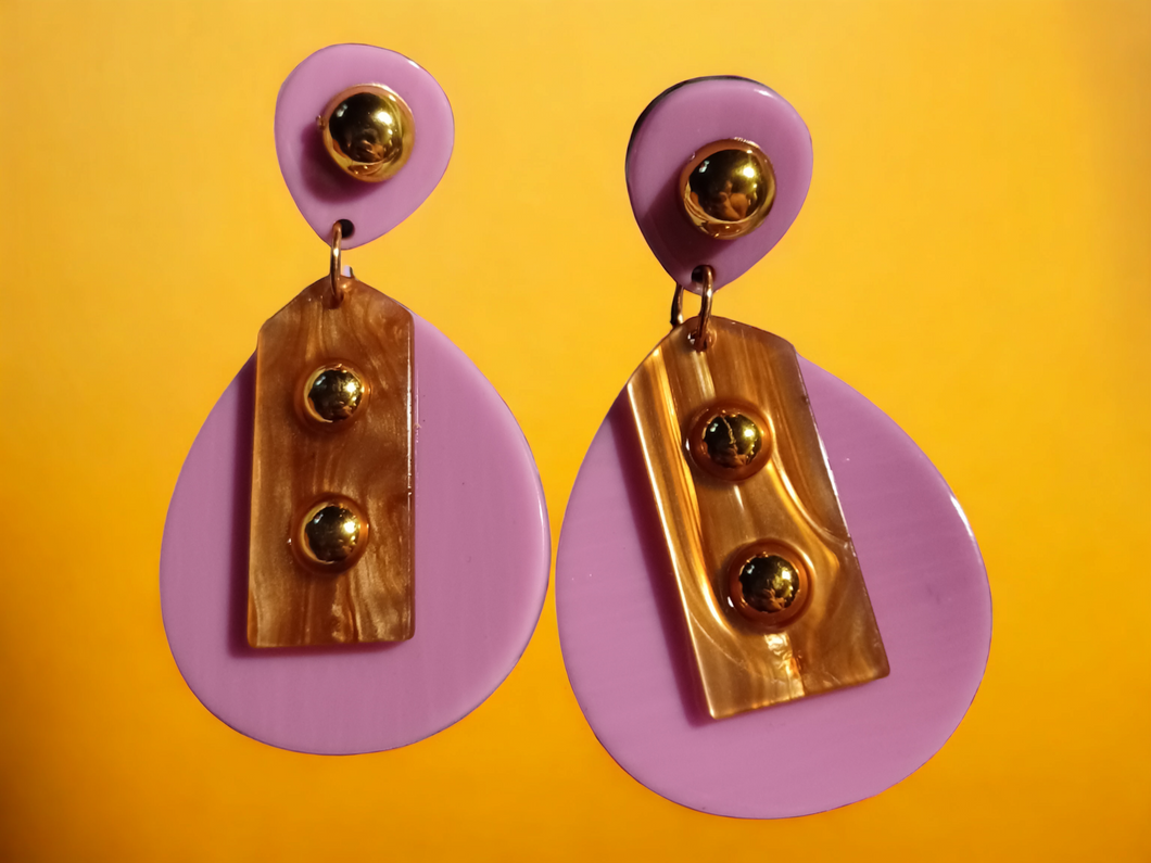 Pop art acrylic Clip on earrings