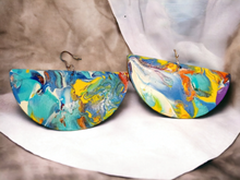 Load image into Gallery viewer, Abstract handpainted Wooden Earrings
