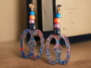 Handmade clip on adinkra symbol earrings