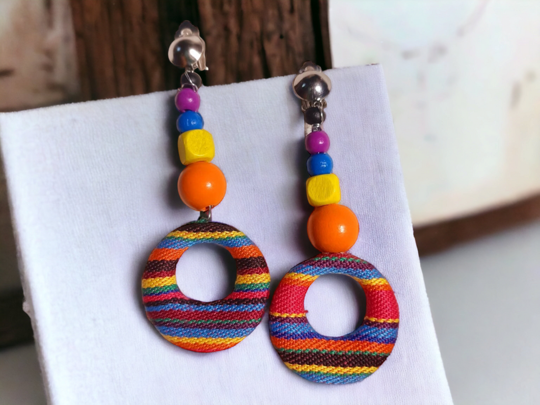 Cambaya Boho hoop clip on earrings