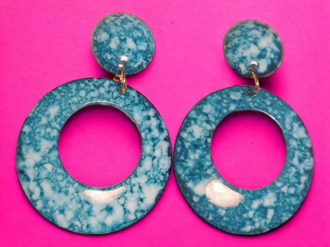 Acrylic Hoop Clip on Earrings