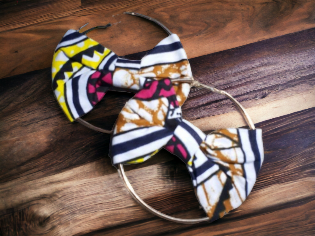 Ankara Print Hoop Earrings