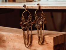 Load image into Gallery viewer, Boho clip on dangle earrings
