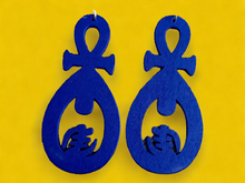 Load image into Gallery viewer, Classic Wooden Ankh Earrings
