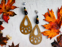 Load image into Gallery viewer, Chunky Handmade Wooden Clip Earrings
