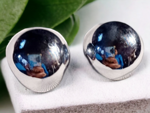 Classic Silver ball clip on Earrings