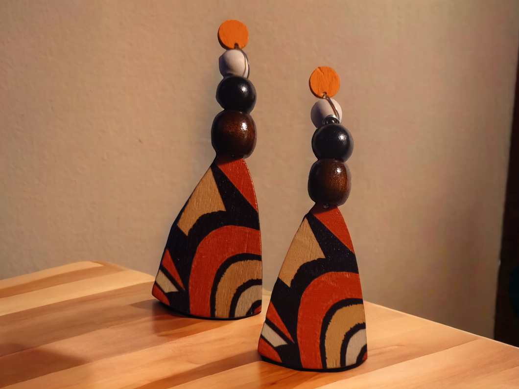 Handmade boho clip in earrings