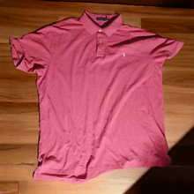 Load image into Gallery viewer, Mens vintage pink polo 3xl tall
